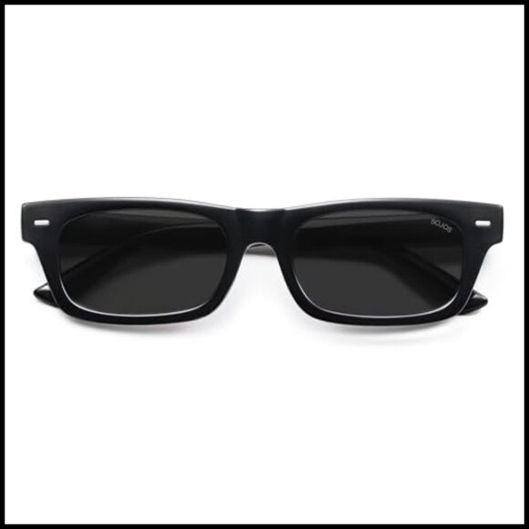 Polarized Rectangle Sunglasses with UV400 Lenses, Plastic Frame main image 5